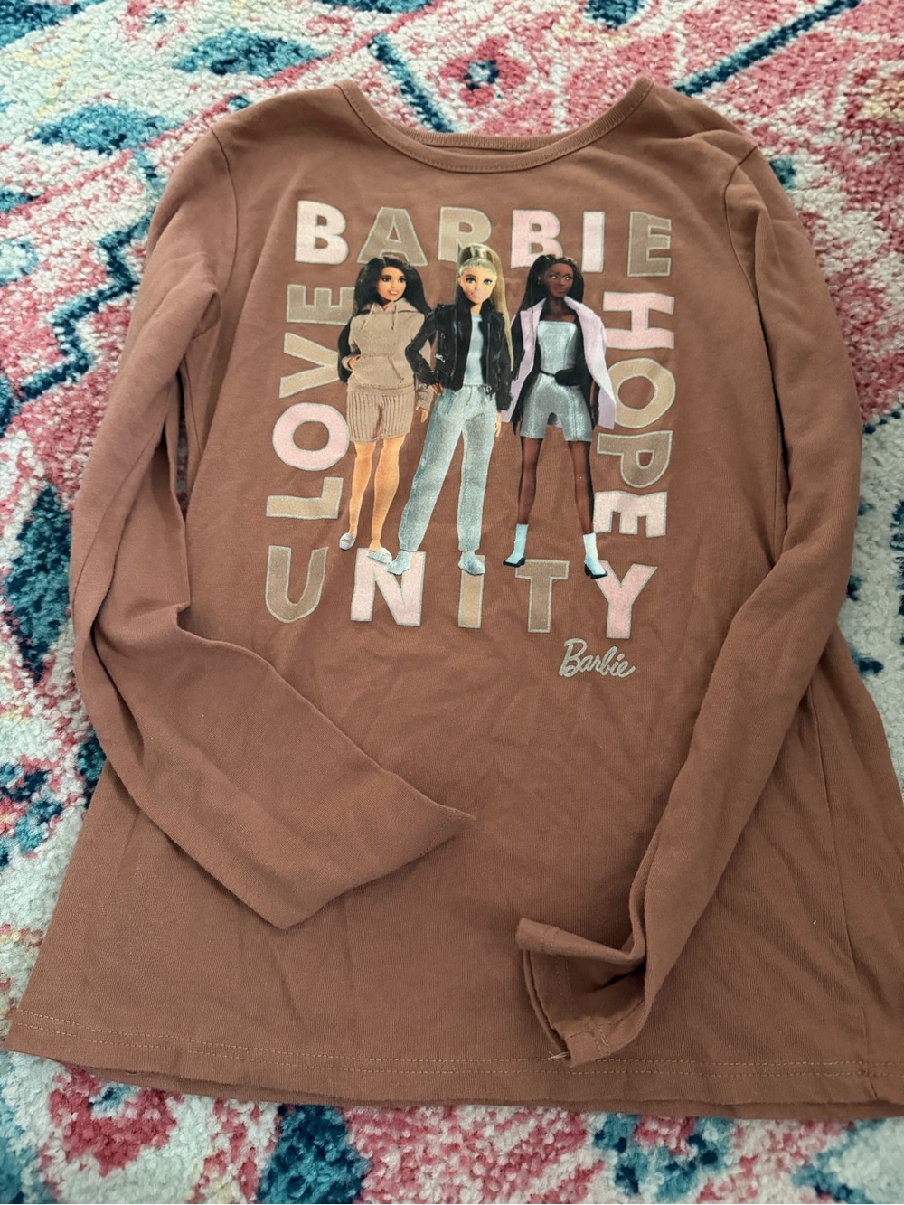 Barbie Long Sleeve Unity Graphic Tee - Brown